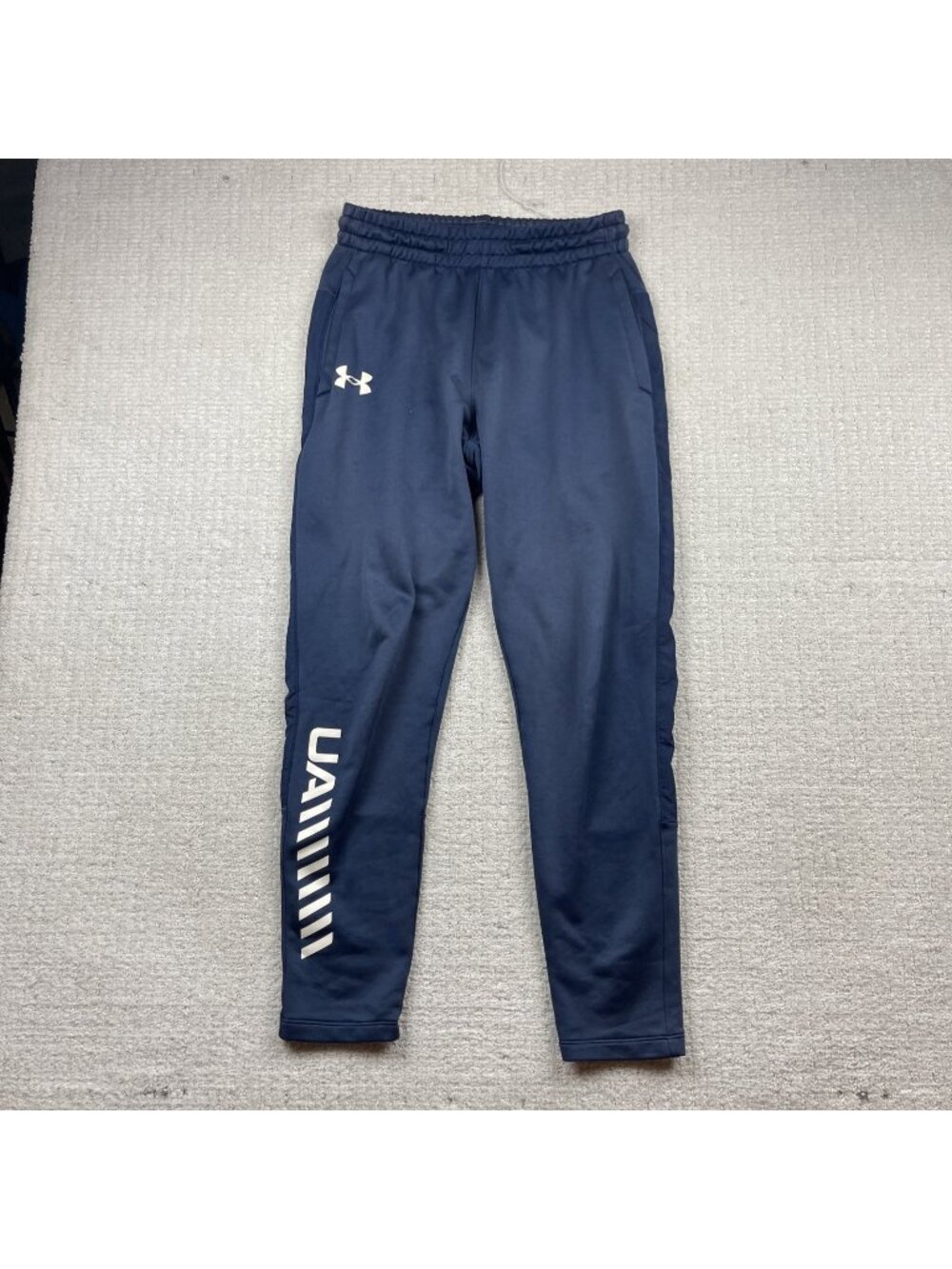 Under Armour Sweatpants Mens Medium Blue ColdGear Fleece Gym Training Pants